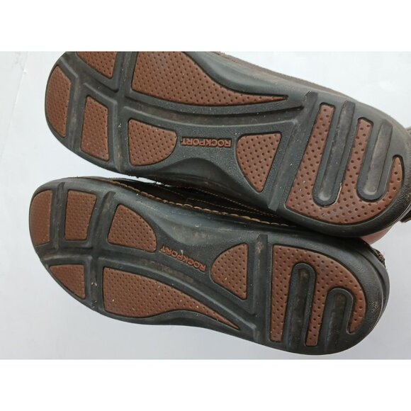 Rockport Men's Boat Deck Shoes Brown Leather Upper Rubber Soles Size 13 - Picture 4 of 16